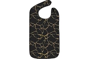Classic Bib Designs Adult Bibs for Eating: Reusable with Crumb Catcher Pocket - For Men and Women