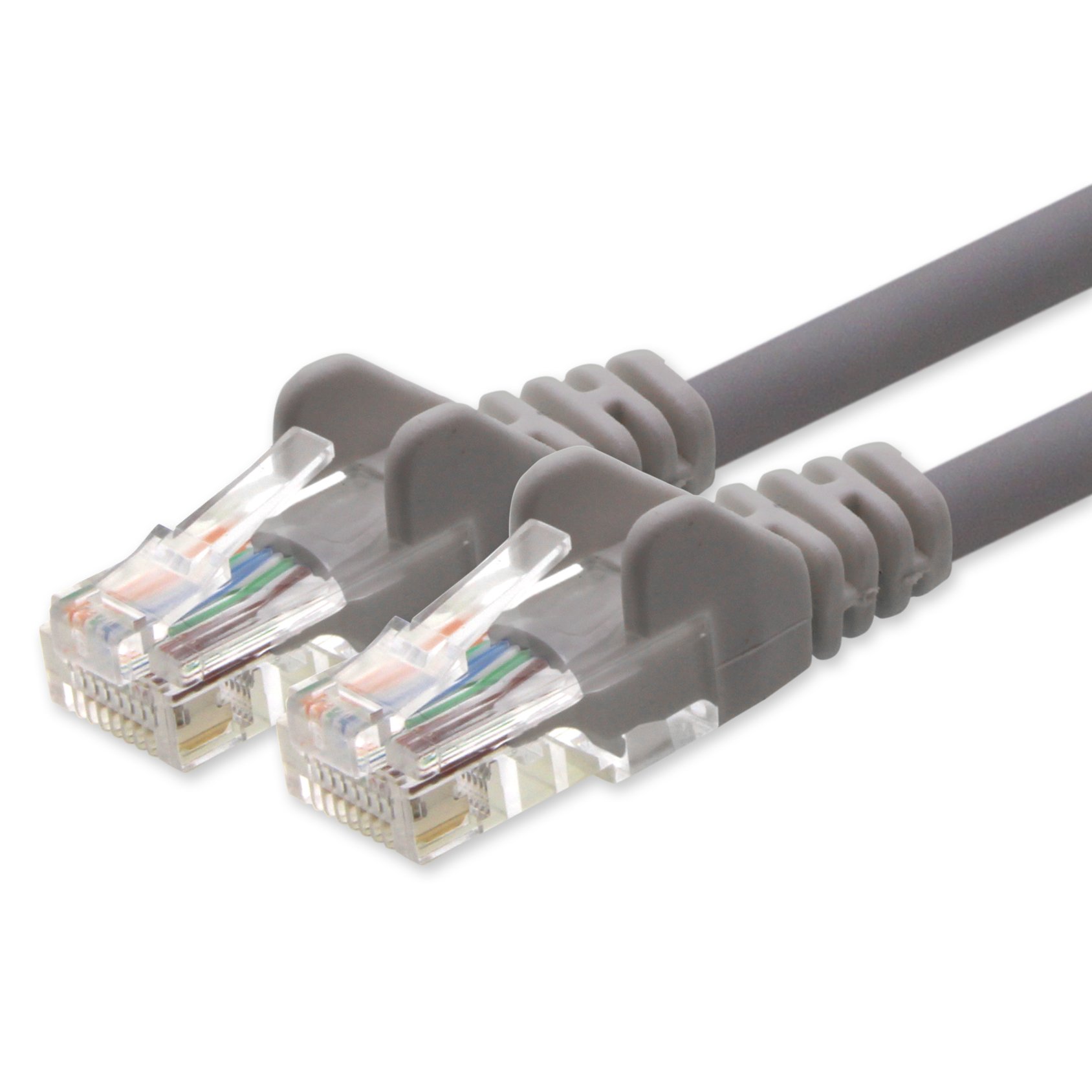 1aTTack.de Network cable CAT5e 2x RJ45 plug UTP network patch cable 30m gray