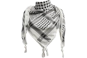 Palestine Scarf 48x48'' Keffiyeh Palestine Authentic Palestinian Scarf Neck Wrap Cotton Shemagh Unisex Arab Headscarf Palesti