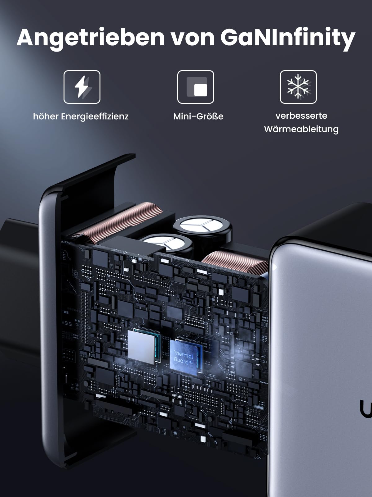 UGREEN Nexode 160W Ladegerät, 4-Port, unterstützt PD3.1 140W, PPS 45W 4