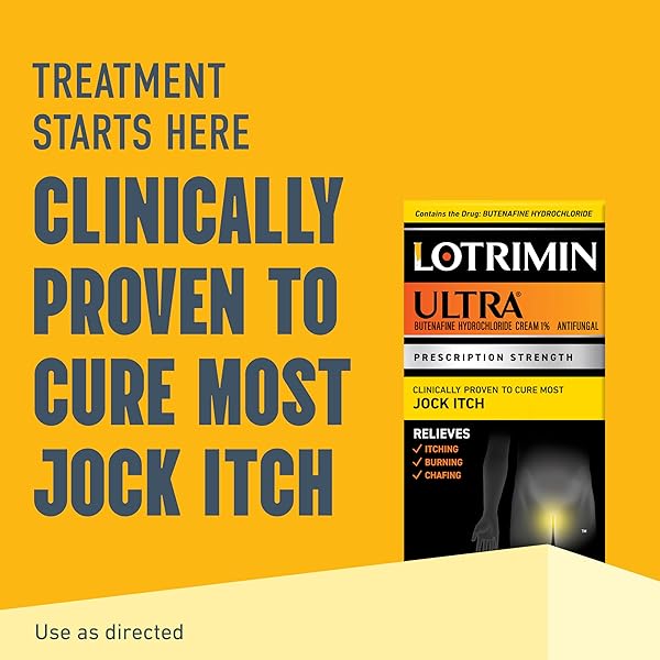 LOTRIMIN ULTRA JOCK ITCH CREAM – POWERFUL BUTENAFINE HYDROCHLORIDE TREATMENT FOR JOCK ITCH, 0.42 OUNCE (12 GRAMS) (PACKAGING MAY VARY)