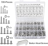 FandWay 304 Stainless Steel Bolts Nuts Set M3 M4 M5 M6 Button Head Screws view 2