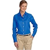 Devon & Jones Ladies' Crown Woven Collection™ Solid Oxford 2XL FRENCH BLUE
