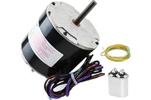 GARSOO 12Y65, 100483-43 Condenser Fan Motor 208/230 Volt, 1 PH, 60HZ 1/4 HP 825 RPM Replacement for 100483-05, YSLB-220-8-B001, YSLB-220-8-B002, 100483-34 etc, Compatible with Lennox ge etc, 1-Year Warranty