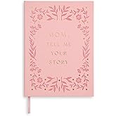 ⩓ Per Se Mom Life Story Journal, Moms Story Guided Journal with 200+ Questions, Mother's Day Birthday Gifts for Mom, Leather Hardcover-7.5'' x 10'' (Pink)