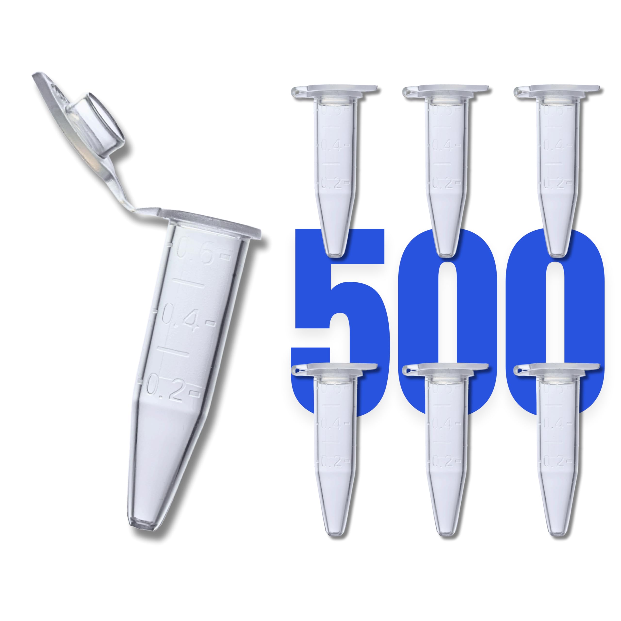 Labfuhxo 0.65mL Microcentrifuge Tubes with Snap Cap