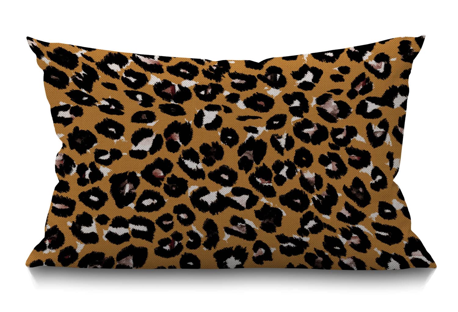 BGBDEIA Cushion Cover Leopard Pattern Hand Drawn Abstract Animal Skin Fashion Fur Cheetah Rectangular Throw Pillow Covers for Couch Sofa Home Decor Cotton Linen 12x20 Inch 30 x 50 cm