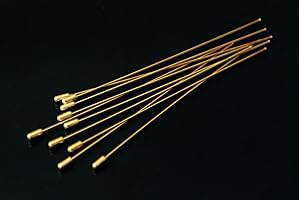 CALCASTLE CRAFT Hat Pins 6" Jewelry Finding DIY Craft Stopper 12pcs/pkg (Gold, 6")