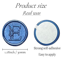 25Pcs Blue Wax Seal Stickers Handmade Vintage