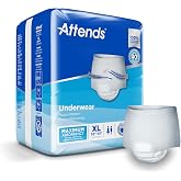 Attends Adult Absorbent Underwear, X-Large, AP0740, Maximum, 56 ct | Disposable Pull-On Diapers with Tear-Away Sides and Breathable Waistband