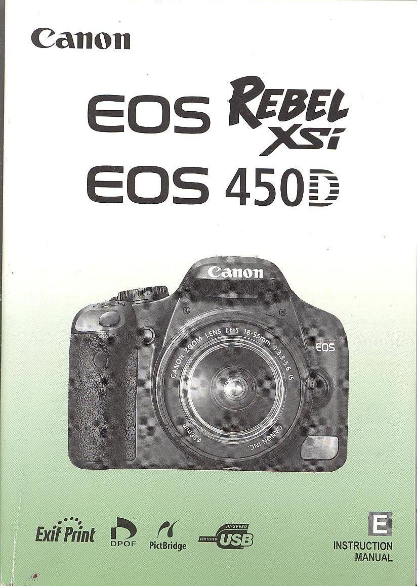 Canon EOS Rebel XSi / 450D Original Instruction Manual Paperback – 2008