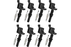 SPEEDTUN Set of 8 Ignition Coil Packs DG511 FD508 & Spark Plugs SP546 SP515 Compatible With Ford F-150 Expedition F-250 F-350 Super Duty Mustang Lincoln Mark LT Navigator, 4.6L 5.4L 6.8L V8 V10