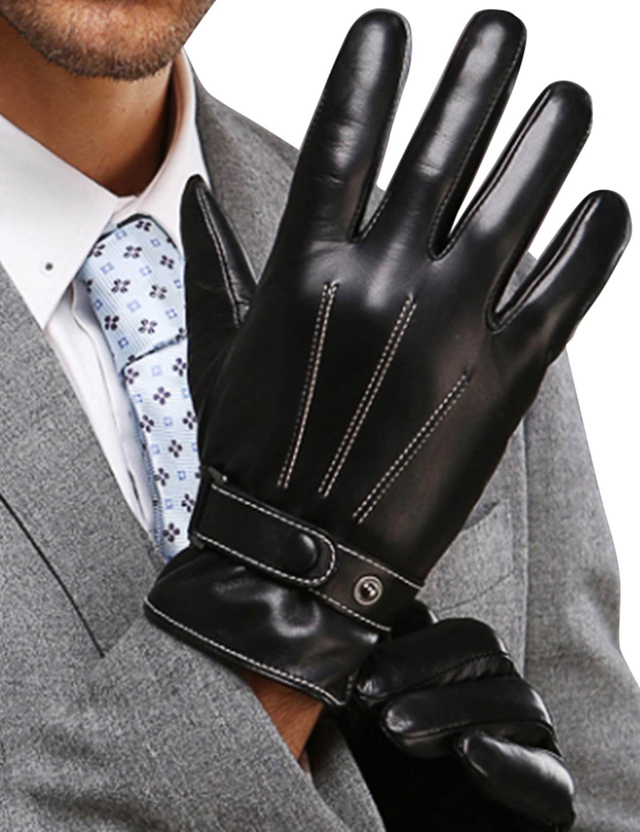 Cold Weather Leather Texting Gloves Mens Leather Gloves For Mens