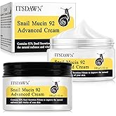 ITSDAWN 2 Pack Snail Mucin 92% Face Cream 100g, Moisturizer Hydrating Cream for Dry & Sensitive Skin, All Skin Types