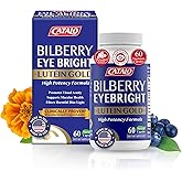 Bilberry Eyebright Extract Gold - for Fatigue & Blurry Vision - Eye Vitamins with Bilberry Lutein and Zeaxanthin Supplements for Eye Clarity -Halal - 60 Capsules
