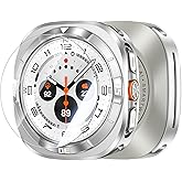 Goton Metal Case with Screen Protector for Galaxy Watch Ultra/Ultra 2025 47mm, 360° Full-Body Rugged Stainless Steel Bumper + PC Back Cover, for Samsung Galaxy Watch 7/8 Ultra, Titanium White+White