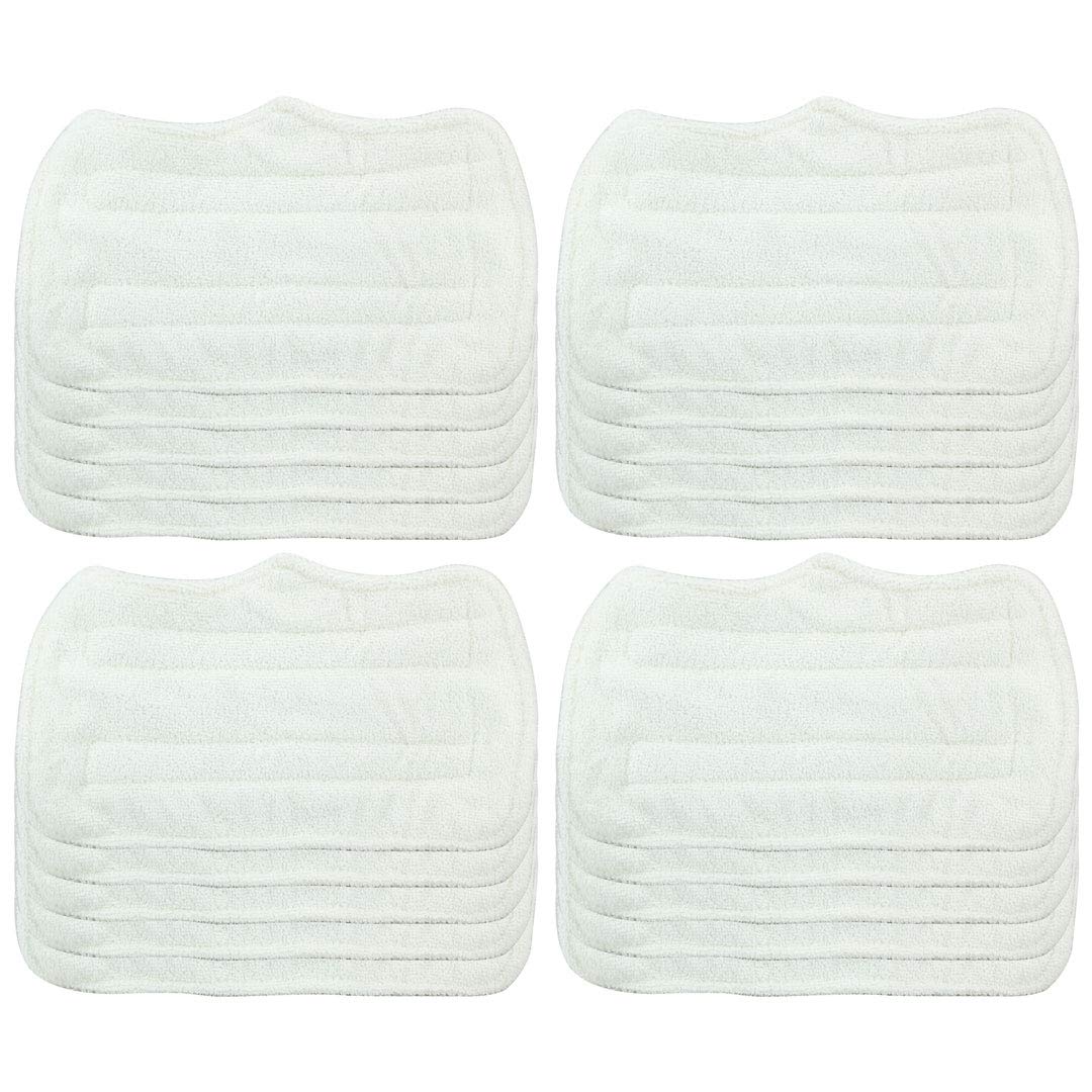 Felji 20 Pack Replacement Microfiber Pads for Shark Steam Mop Euro Pro S3101 S3250, Part XT3101