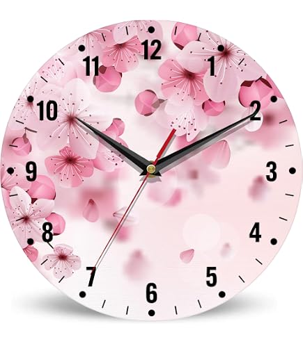 Amazon.com: SPUNKER Clock for Bedroom,Japan Cherry Blossoms