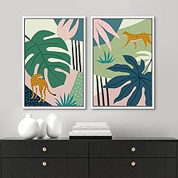 MUDECOR Framed Canvas Print Wall Art Jungle