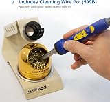 Hakko 633-01 Soldering Iron Holder White with Cleaning Wire Pot view 4