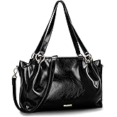 molshine Genuine Leather Tote Bags, Large Capacity Casual Top Handle Shoulder Handbag, Crossbody Bag With Adjustable Strap for Women Lady DLK0016