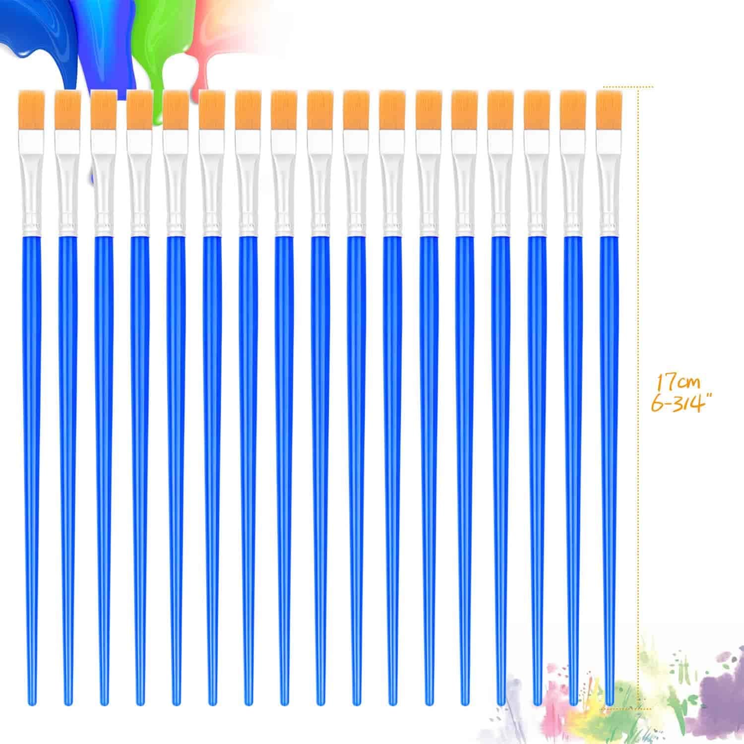 100Pcs Paint Brushes for Kids Anezus Flat Paint Brush Bulk Small Paint Brushes Set for Acrylic Painting and Crafting - Image 4
