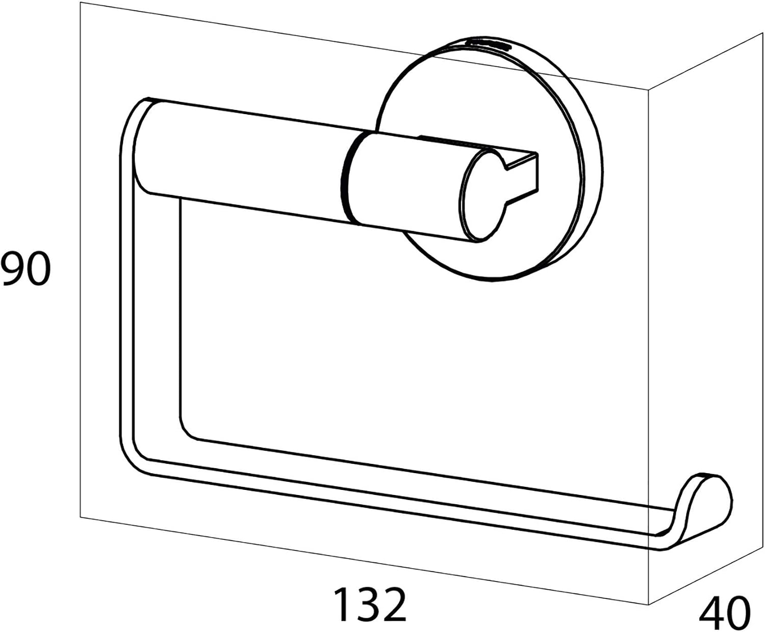 Tiger Noon Toilet Roll Holder, Chrome, BxHxT: 13,2 x 9 x 4 cm - Image 5