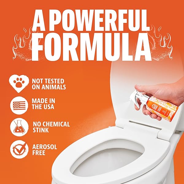 ANGRY ORANGE TOILET TAMER BATHROOM SPRAY – CITRUS ORANGE SPICE – 6 OZ