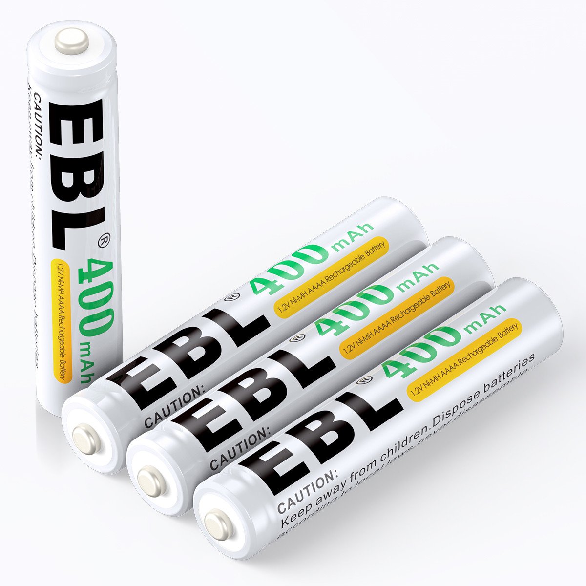 EBL NI-MH Akku 400mAh AAAA Akku für Eingabestift, Taschenlampe mit Aufbewahrungsbox 4er Pack