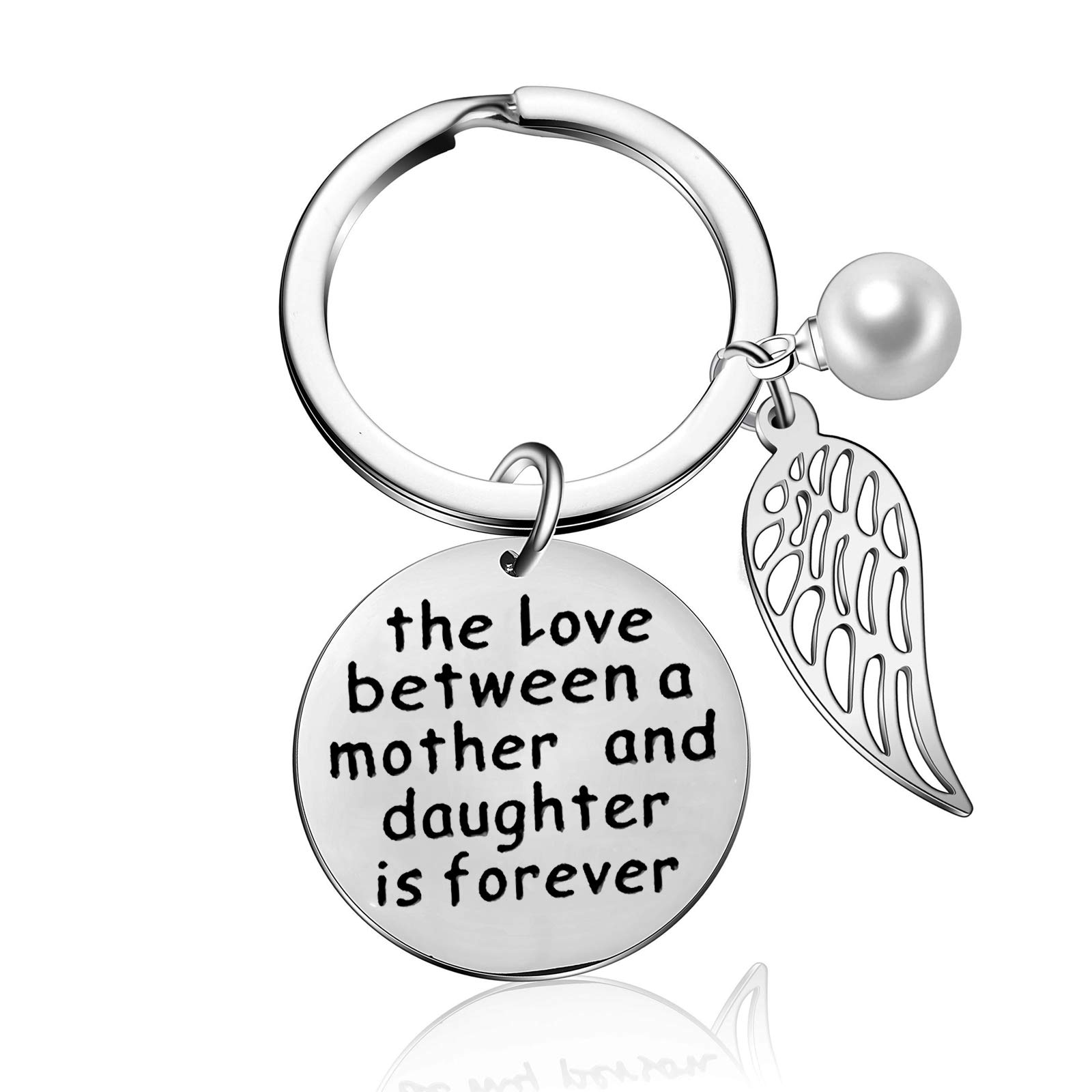 Ghloyza Mom Keyring From Son Or Daughter Birthday Keychain Mother’s Day Gifts Mum Jewellery Gifts For Grandmother (Mother And Daughter Is Forever)