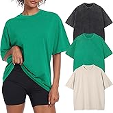 Womens Vintage Oversized T Shirts Acid Washed Baggy Cotton Tee Workout Gym Shirts Boyfriend Short Sleeve Tops