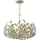 Crystorama Broche 5 Light Champagne Green Tea Chandelier