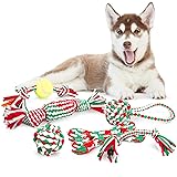 Pecute Hundeseile Hundespielzeug Kauspielzeug Baumwollseil Spielset ideal für kl