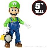 The Super Mario Bros Movie Luigi Action Figure 5in with Flashlight Accessory view 2