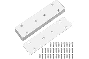 BJBJJIU 10 Pcs Flat Mending Plates, Stainless Steel Flat Straight Brace Bracket, Metal Repair Straight Joining Braces Plates, Flat Corner Brace Fixing Mending Plates for Furniture Wood (silver 1.88x6.69 inch)