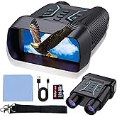 Night Vision Goggles, 4K Night Vision Binoculars for Adults 4.5'' HD Screen 32GB Card 8X Zoom for Photos and Videos, Christmas Outdoor Night Adventures and Wildlife Watching, Ideal Gifts for Men & Boy