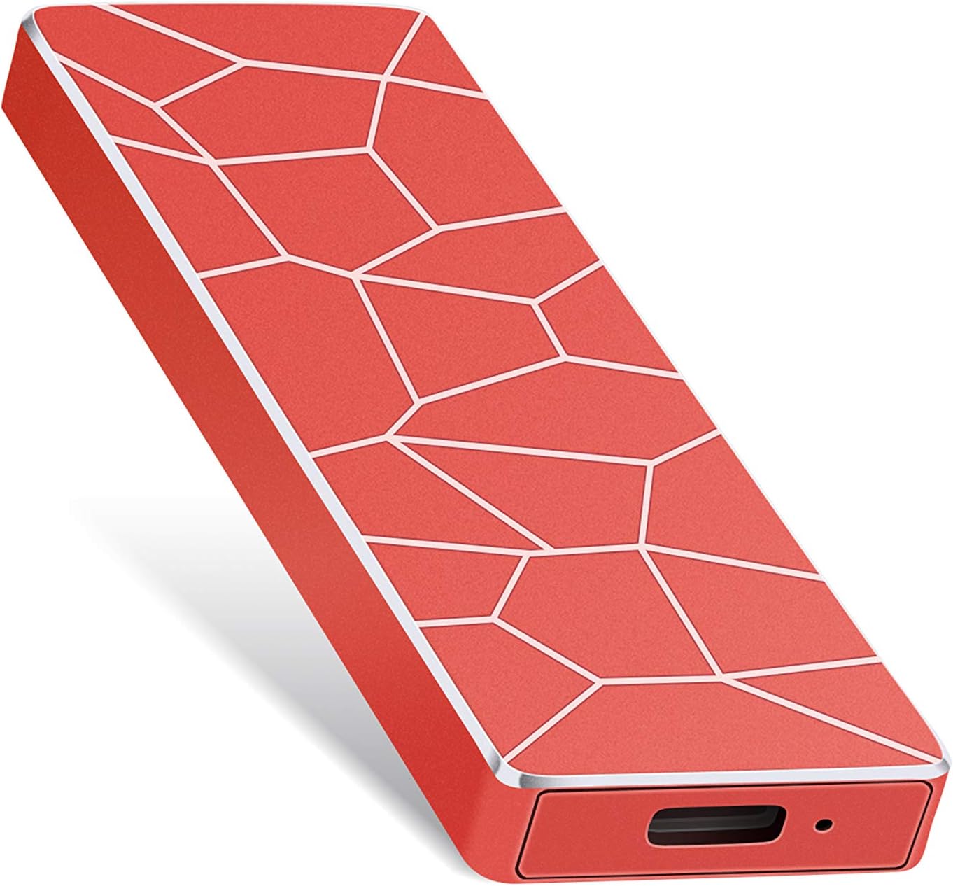 External Hard Drive, 1TB 2TB 5TB Portable Hard Drive External Type-C USB 3.0 for PC, Laptop and Mac(2TB-B Red)