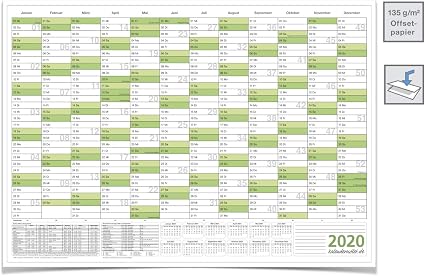 Wandkalender Jahresplaner 2020 Mit Ferien A0 Gross 118 8 X 84 0 Cm