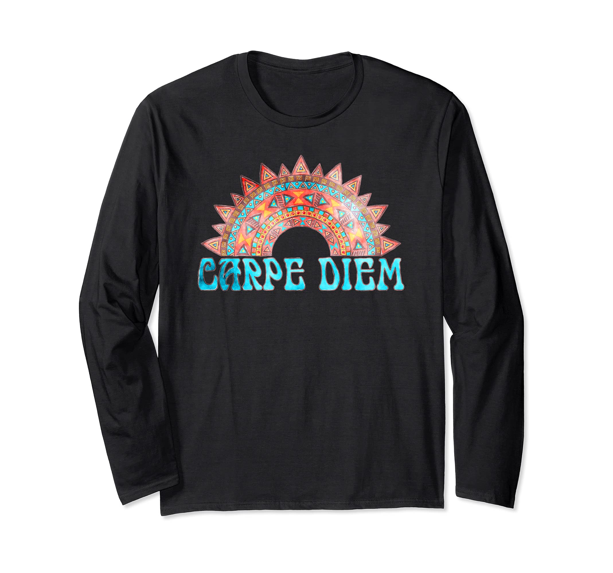 CARPE DIEM Latin - Indigenous Mandala 1 - Fan Fun Long Sleeve T-Shirt