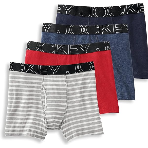 Jockey Men's Underwear ActiveBlend Boxer Brief - 4 Pack, Pewter