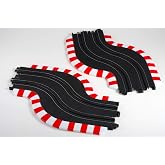 AFX/Racemasters Slot Track Chicane Set L&amp;R AFX70617 HO Slot Racing Track