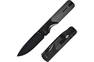 OKNIFE Duron Folding Pocket Knife, 3.5" PVD Coated Nitro-V Steel Blade, Frame Lock Lightweight O-Aluminum Ambidextrous Handle with Clip, Ideal EDC Tool for Outdoor, Camping & Survival (Stealth Grey)