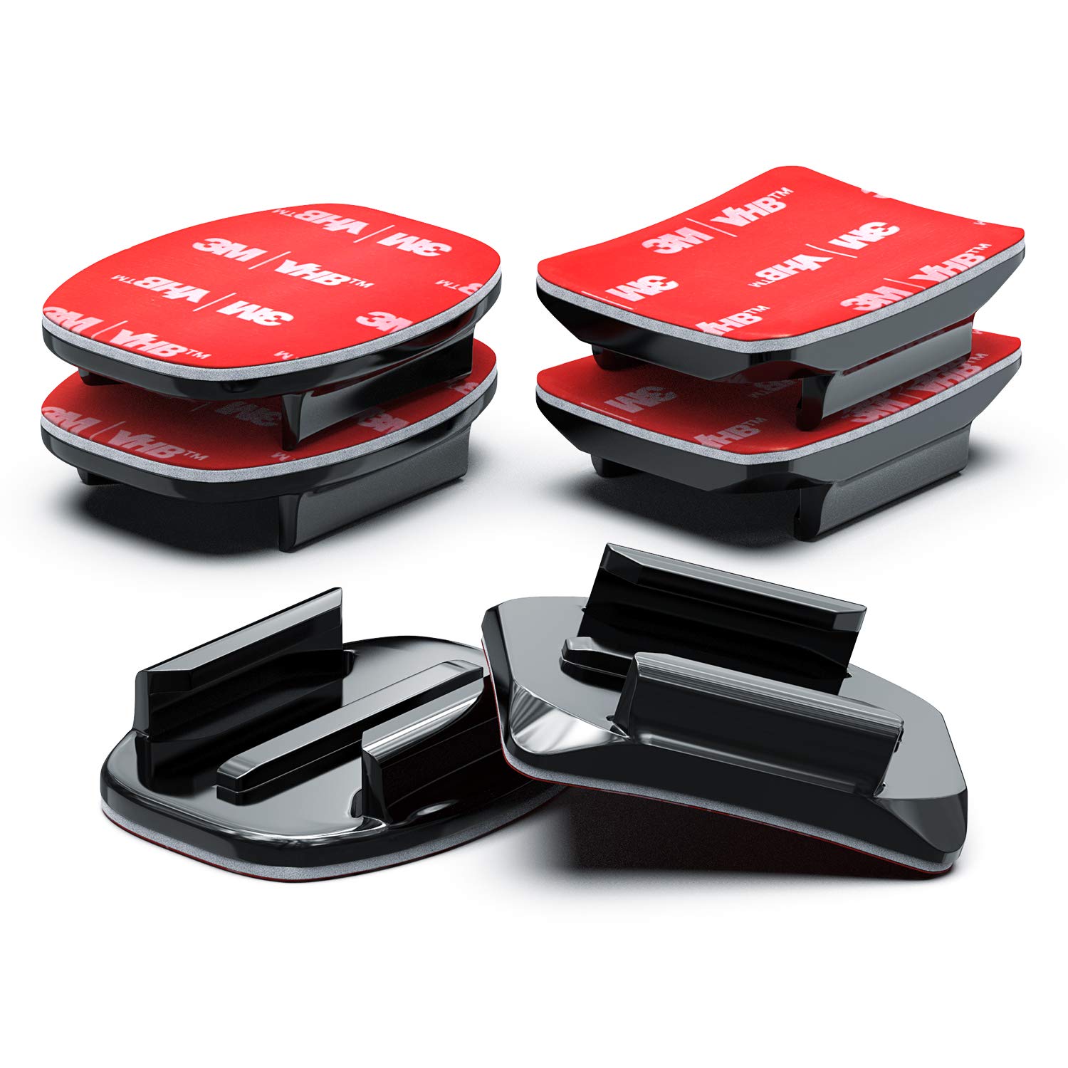 Sametop Helmet Adhesive Mounts Sticky Pads Flat Curved 3M Mount Compatible with GoPro Hero 13 12 11 10 9 8 7 6 5 Session DJI Action Cameras (6 Packs)