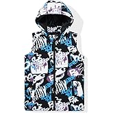 SNOW DREAMS Boys Girls Puffer Vest Hooded Quilted Outwear Sleeveless Jacket Lined Zipper Waistcoat