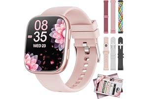 7 Interchangeable Bands Smart Watches for Women Men,1.83" HD Smart Watch with Heart Rate/Sleep Monitor,Fitness Watch with Blu
