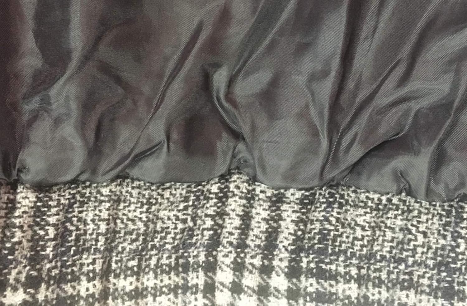 YESNO PK5 Casual Loose Wide Leg Wool Blend Checked Pants Elastic Waist Relaxed Trousers PK5 /Pockets: Clothing