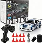 VoleRusher RC [2026 Upgrade 1/43 Mini RC Drift Car with Gyroscope, 4WD RTR | Gyro Mini Drift RC Car, 1/43 RC Drift Car Toys for Kids Ages 8-14, Birthday Gifts for Boys Girls, 2 Tire Sets, 8 Cones