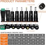 KUOQIY 8pc Universal DC Power Adapter Tip Kit 5.5x2.1mm Barrel Jack Converter view 2