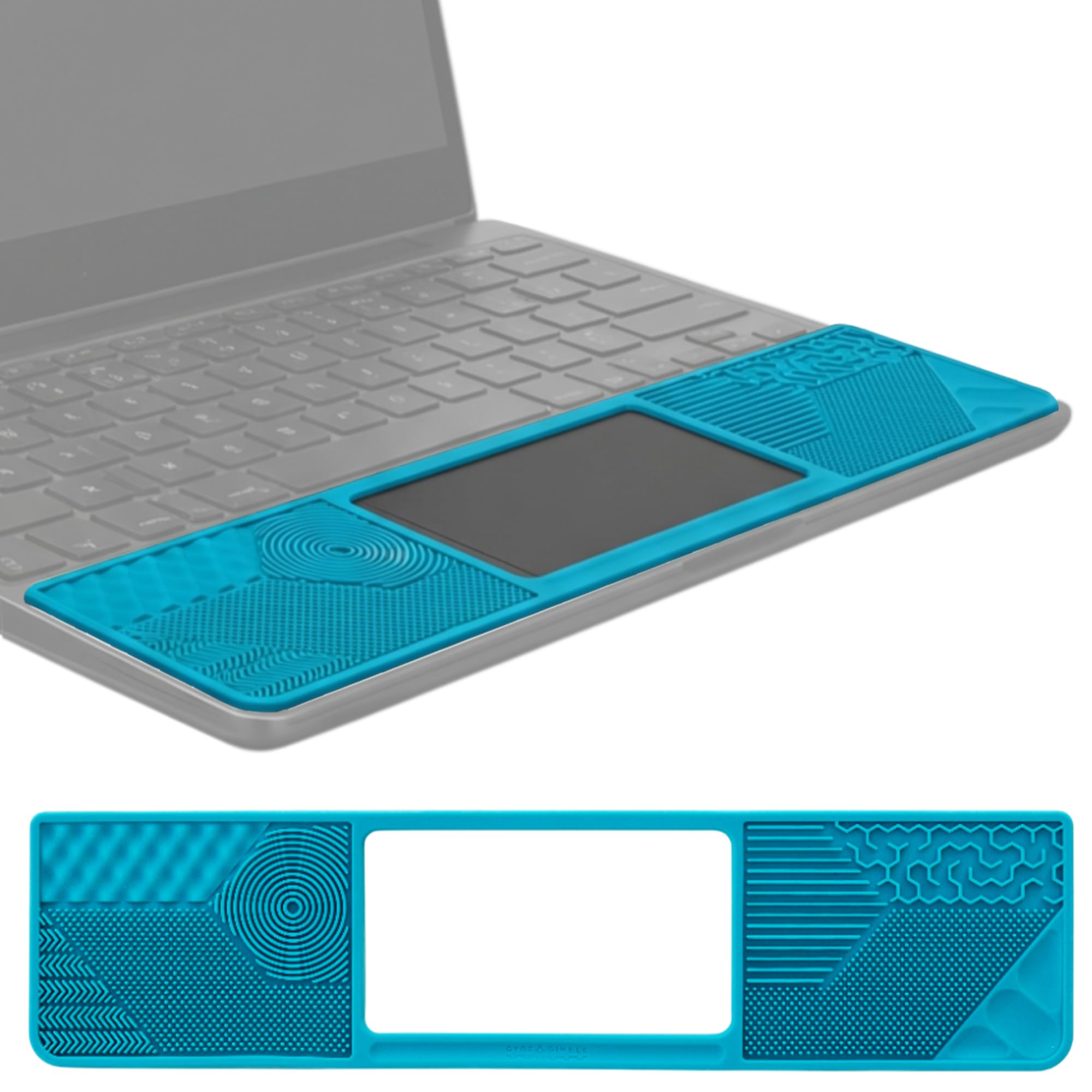 Student ChromebookⓇ Gidget: Silicone Sensory Mat/Palm Rest Compatible with Most Student ChromebookⓇ Models – Textured Fidget Pad for Discreet Focus and Comfort – by Gyre & Gimble