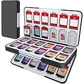 HEIYING Switch Game Card Case for Nintendo Switch 2 / OLED / Lite, Portable Travel Carry Case with 48 Game Card Slots and 24 Micro SD Cards Slots